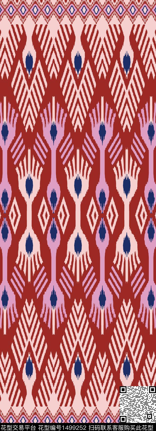 外贸民族风穆斯林风格伊斯兰教长裙传统印花华亿平台下载（图片编号: 1499252） - 瓦栏（Walan）