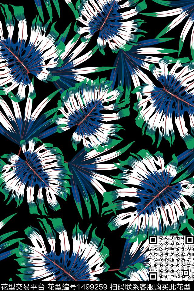 女装花卉热带华亿平台数码印花华亿平台下载（图片编号: 1499259） - 瓦栏（Walan）