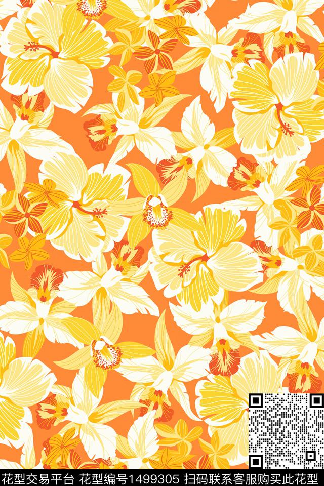 女装花卉小碎花数码印花华亿平台下载（图片编号: 1499305） - 瓦栏（Walan）