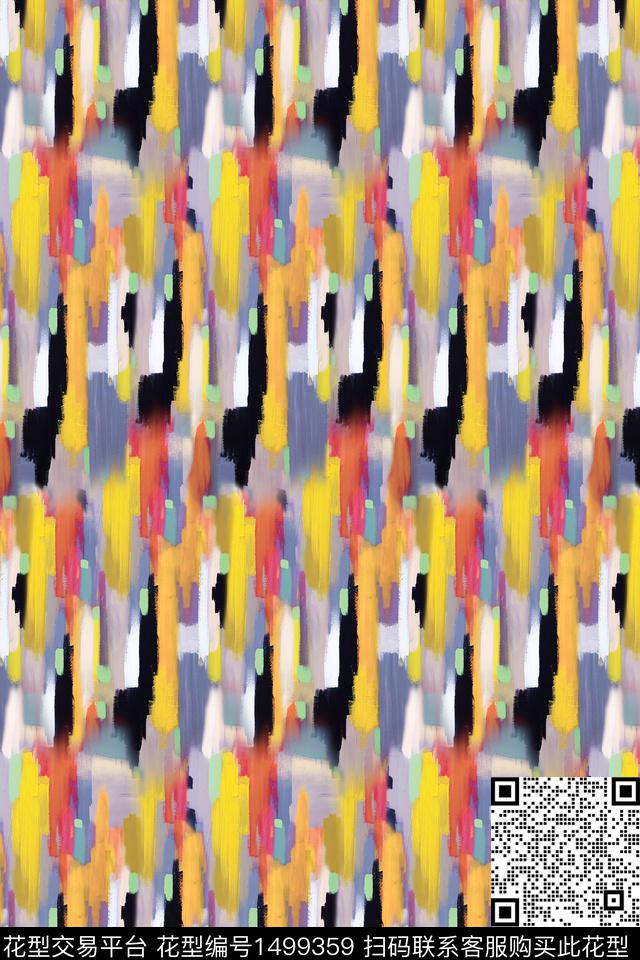 水彩肌理雪纺数码印花华亿平台下载（图片编号: 1499359） - 瓦栏（Walan）