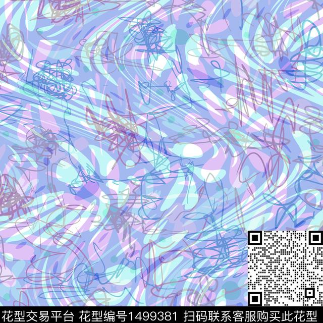 花卉抽象小碎花数码印花华亿平台下载（图片编号: 1499381） - 瓦栏（Walan）