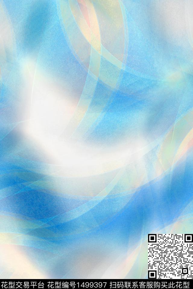 肌理扎染华亿平台大牌风数码印花华亿平台下载（图片编号: 1499397） - 瓦栏（Walan）