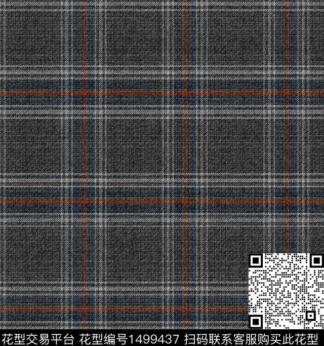 格子大牌风小碎花数码印花华亿平台下载（图片编号: 1499437） - 瓦栏（Walan）