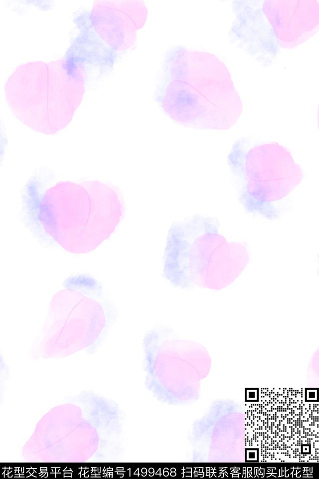 连衣裙彩底花卉女装数码印花华亿平台下载（图片编号: 1499468） - 瓦栏（Walan）