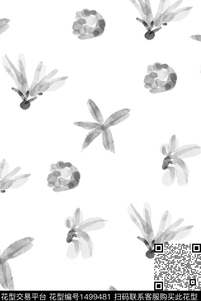 连衣裙彩底花卉女装数码印花华亿平台下载（图片编号: 1499481） - 瓦栏（Walan）