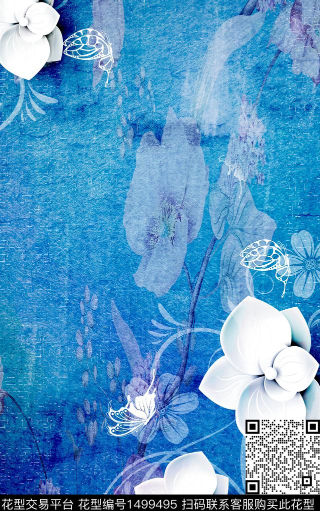 定位花几何数码华亿平台数码印花华亿平台下载（图片编号: 1499495） - 瓦栏（Walan）