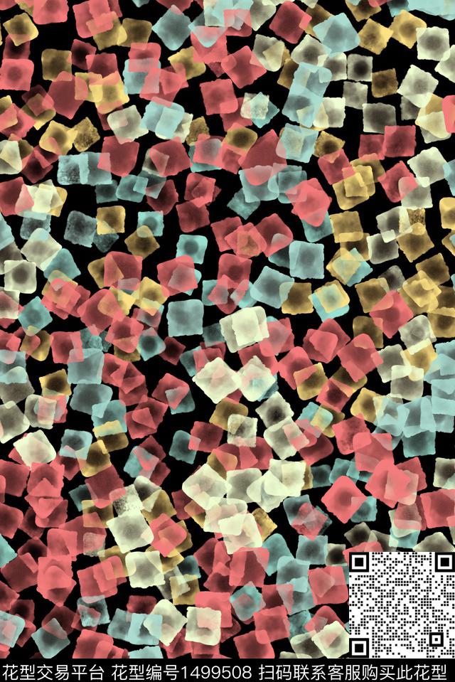 连衣裙彩底花卉女装数码印花华亿平台下载（图片编号: 1499508） - 瓦栏（Walan）