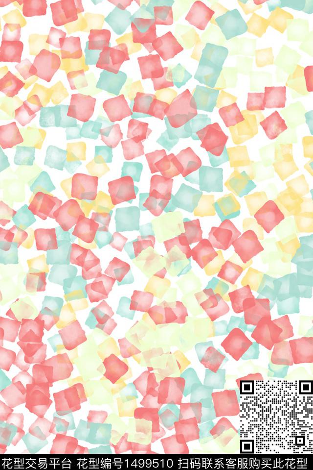 连衣裙彩底花卉女装数码印花华亿平台下载（图片编号: 1499510） - 瓦栏（Walan）