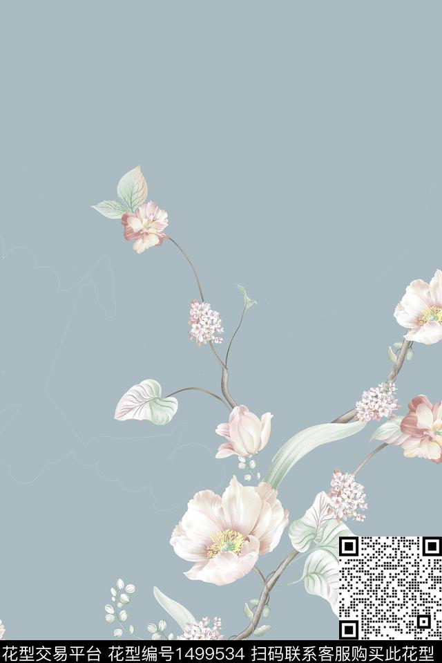 定位花数码华亿平台花卉数码印花华亿平台下载（图片编号: 1499534） - 瓦栏（Walan）