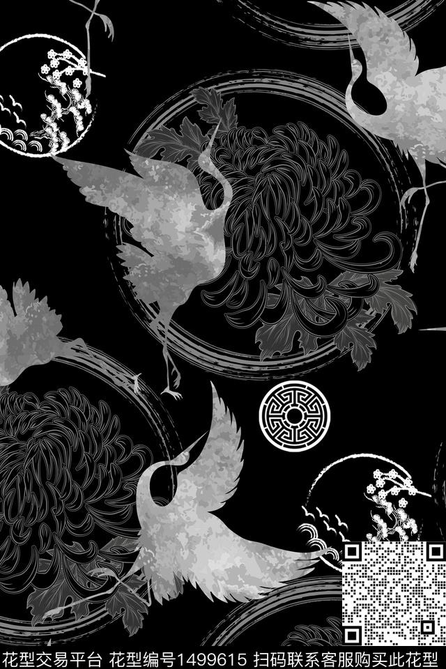 男装大牌风中国风数码印花华亿平台下载（图片编号: 1499615） - 瓦栏（Walan）