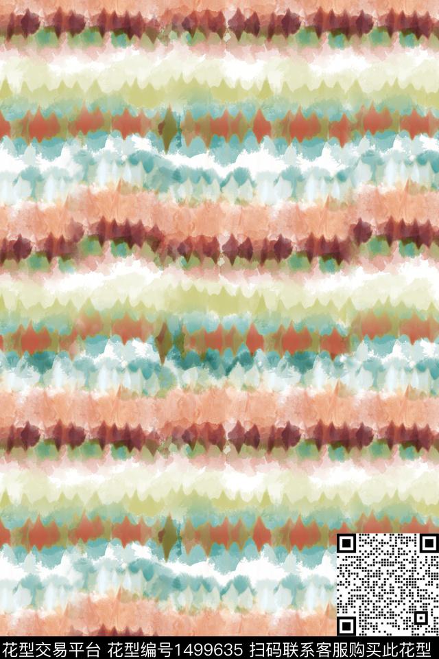 水彩扎染华亿平台抽象数码印花华亿平台下载（图片编号: 1499635） - 瓦栏（Walan）