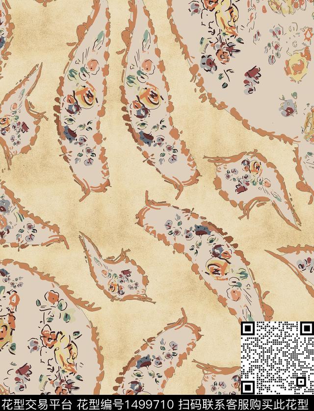 几何复古抽象数码印花华亿平台下载（图片编号: 1499710） - 瓦栏（Walan）