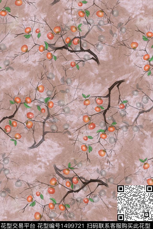 复古抽象小碎花数码印花华亿平台下载（图片编号: 1499721） - 瓦栏（Walan）