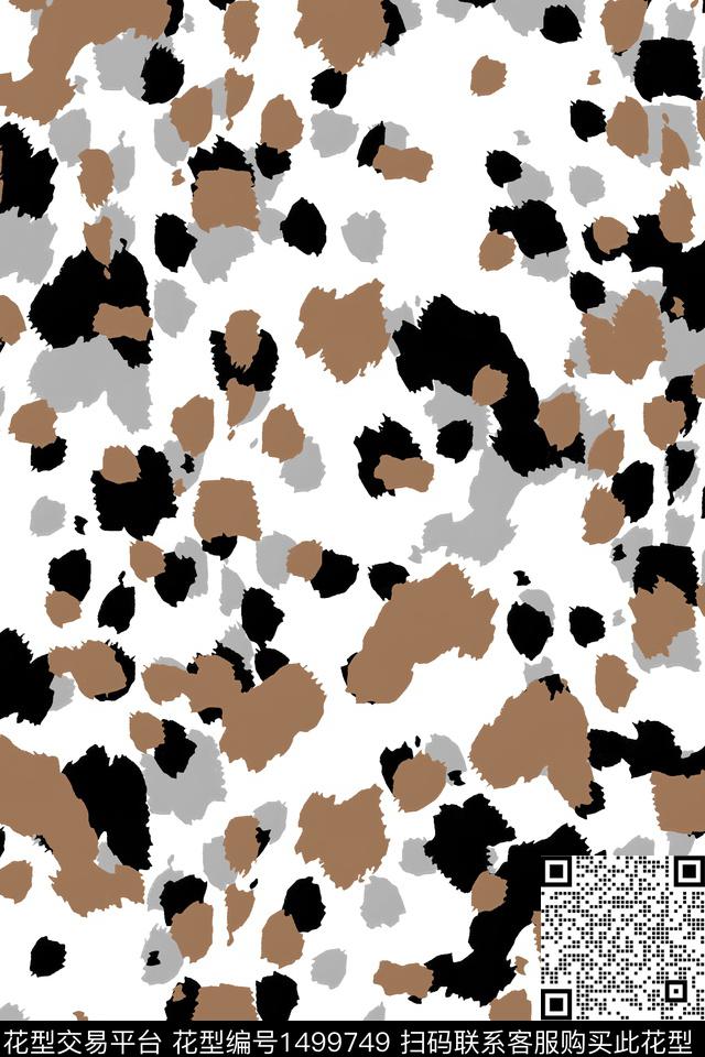 几何动物头豹纹数码印花华亿平台下载（图片编号: 1499749） - 瓦栏（Walan）