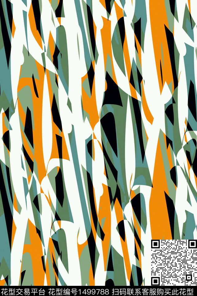 抽象男装户外家居服传统印花华亿平台下载（图片编号: 1499788） - 瓦栏（Walan）