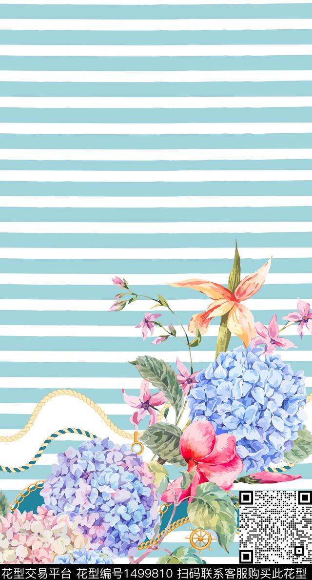 几何女装花卉数码印花华亿平台下载（图片编号: 1499810） - 瓦栏（Walan）