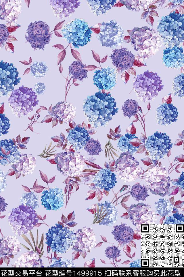 小清新真丝小碎花数码印花华亿平台下载（图片编号: 1499915） - 瓦栏（Walan）