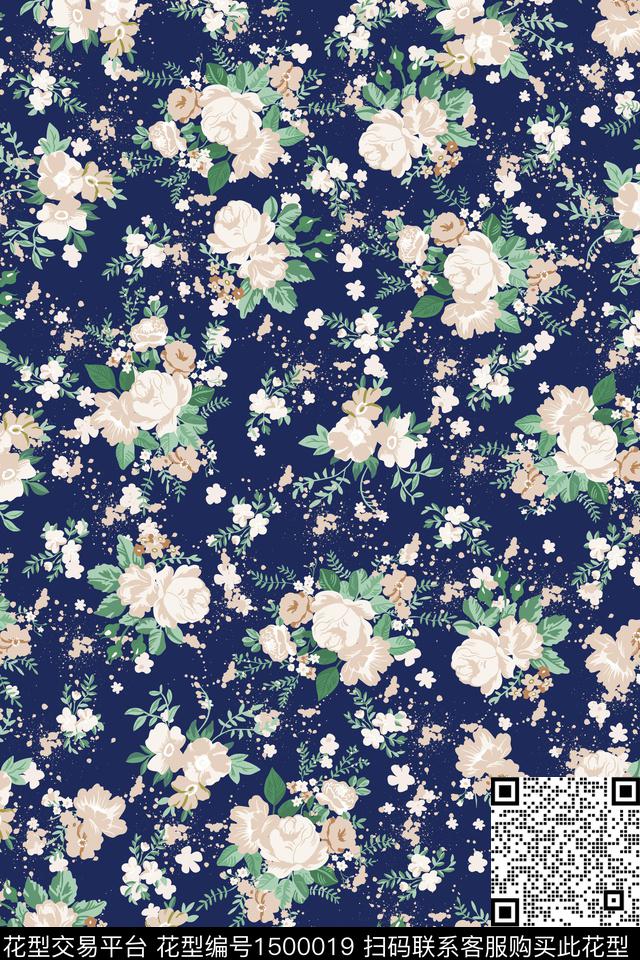 绿植树叶花卉大牌风数码印花华亿平台下载（图片编号: 1500019） - 瓦栏（Walan）