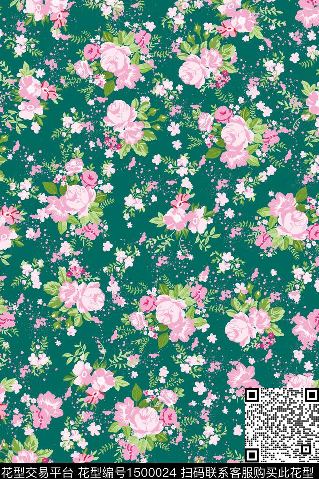 绿植树叶花卉大牌风数码印花华亿平台下载（图片编号: 1500024） - 瓦栏（Walan）