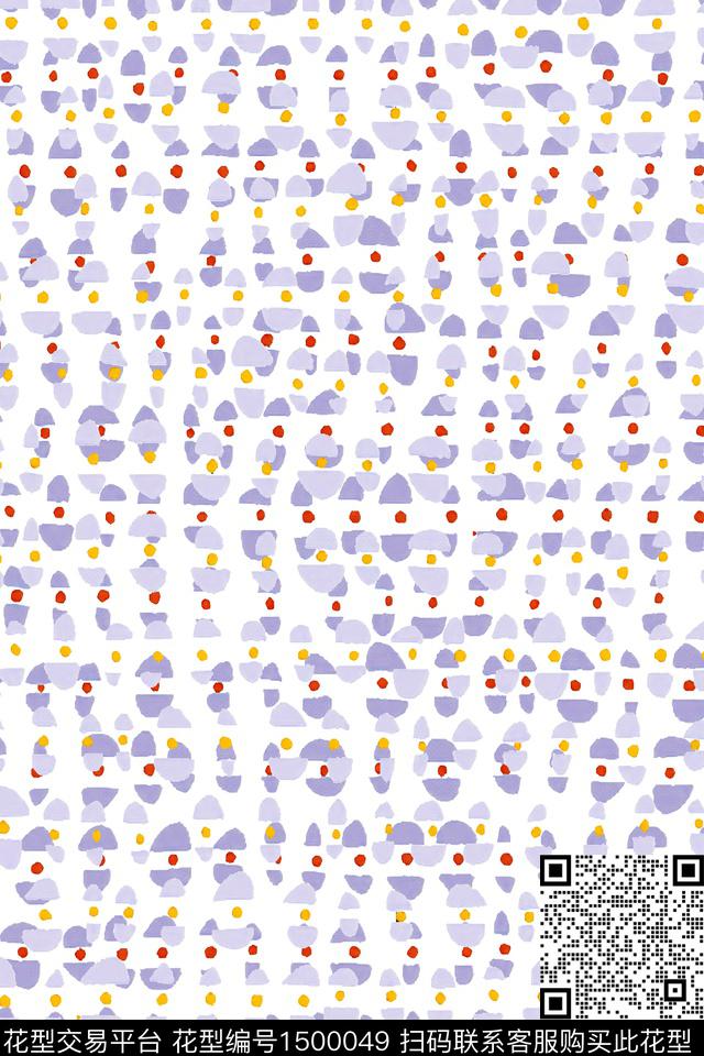 小清新真丝波点数码印花华亿平台下载（图片编号: 1500049） - 瓦栏（Walan）