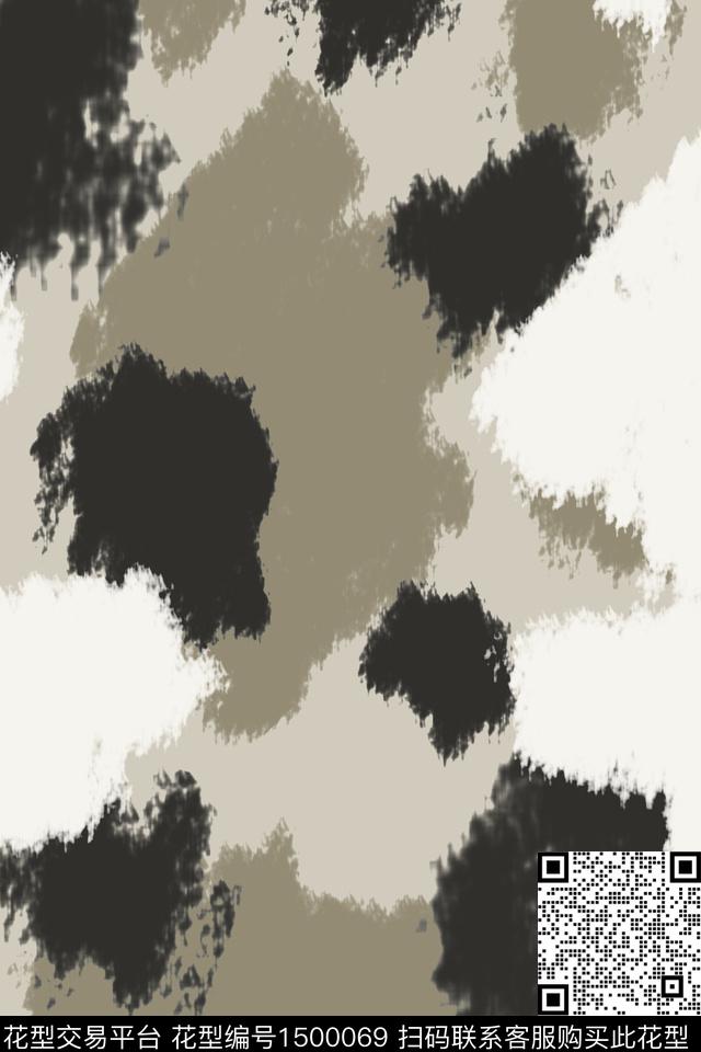 几何大牌风创意数码印花华亿平台下载（图片编号: 1500069） - 瓦栏（Walan）