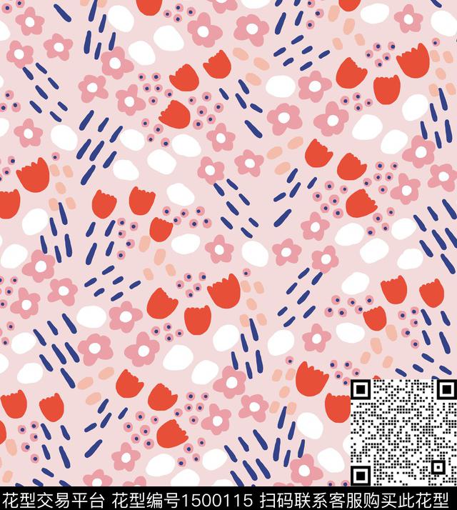 年轻女性小清新小碎花传统印花华亿平台下载（图片编号: 1500115） - 瓦栏（Walan）