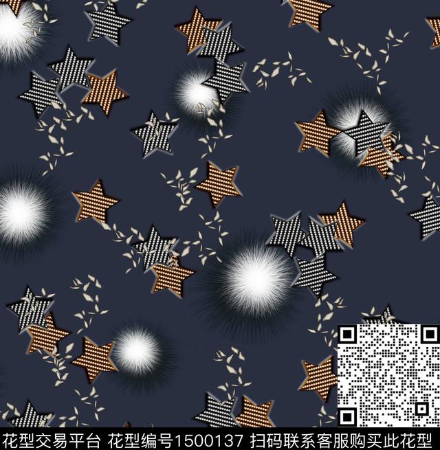 连衣裙星星女装传统印花华亿平台下载（图片编号: 1500137） - 瓦栏（Walan）