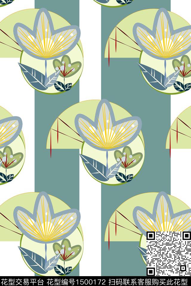 香云纱旗袍抽象数码印花华亿平台下载（图片编号: 1500172） - 瓦栏（Walan）