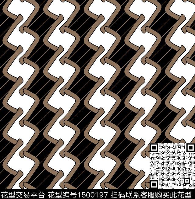 几何字母复古传统印花华亿平台下载（图片编号: 1500197） - 瓦栏（Walan）