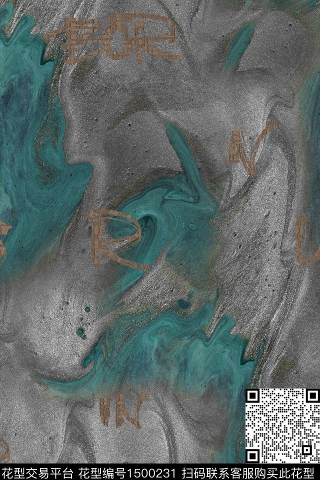 肌理字母男装数码印花华亿平台下载（图片编号: 1500231） - 瓦栏（Walan）