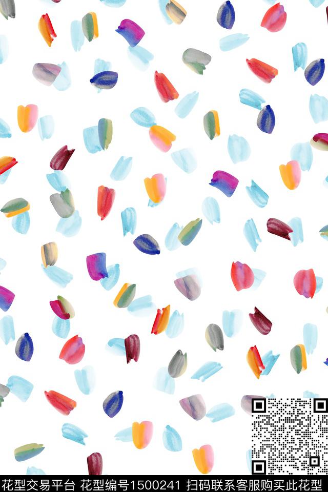 肌理小清新真丝数码印花华亿平台下载（图片编号: 1500241） - 瓦栏（Walan）