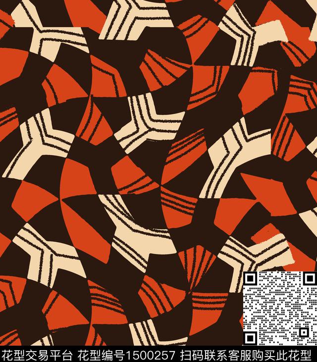 几何女装男装传统印花华亿平台下载（图片编号: 1500257） - 瓦栏（Walan）