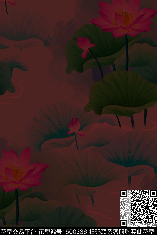 连衣裙女装复古传统印花华亿平台下载（图片编号: 1500336） - 瓦栏（Walan）