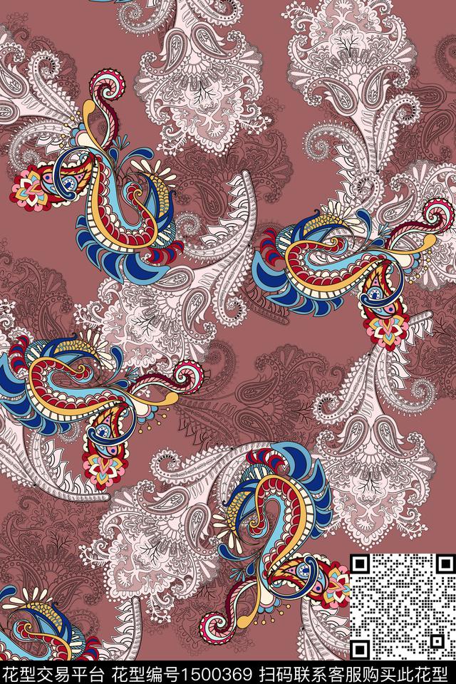 植物中老年手绘油画数码印花华亿平台下载（图片编号: 1500369） - 瓦栏（Walan）