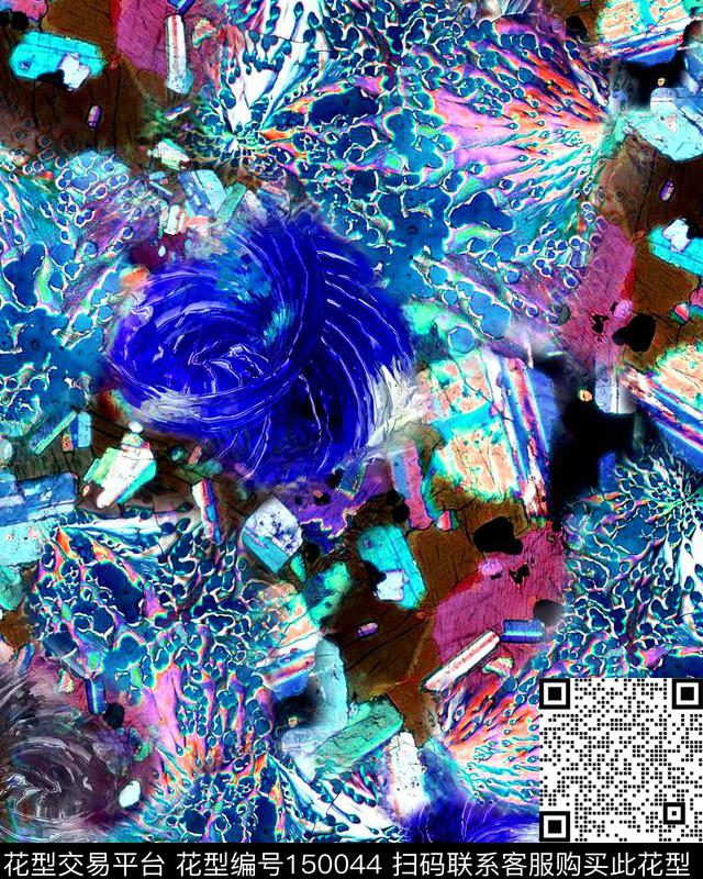 海底珊瑚流波数码印花华亿平台下载（图片编号: 150044） - 瓦栏（Walan）