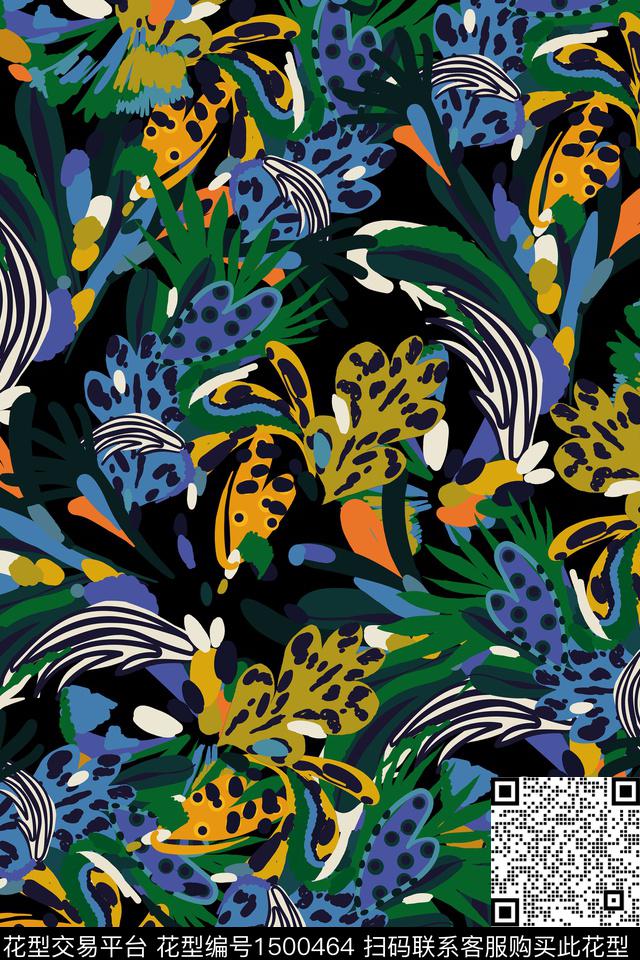 女装花卉热带华亿平台数码印花华亿平台下载（图片编号: 1500464） - 瓦栏（Walan）
