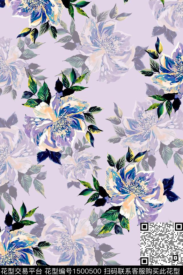 水彩绿植树叶大牌风数码印花华亿平台下载（图片编号: 1500500） - 瓦栏（Walan）