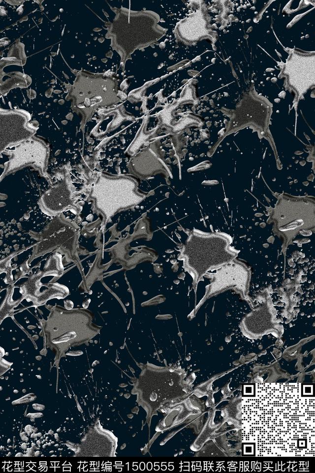 抽象男装户外家居服数码印花华亿平台下载（图片编号: 1500555） - 瓦栏（Walan）