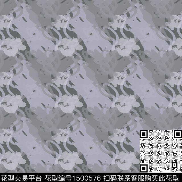 肌理男装抽象数码印花华亿平台下载（图片编号: 1500576） - 瓦栏（Walan）