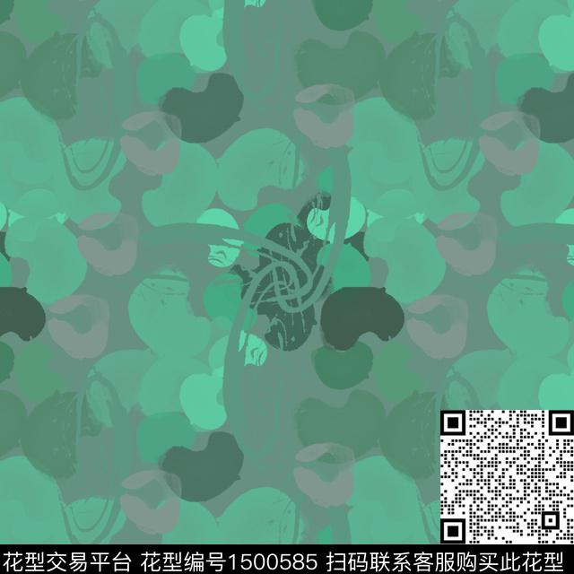 肌理男装抽象数码印花华亿平台下载（图片编号: 1500585） - 瓦栏（Walan）