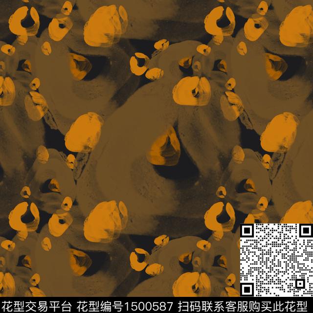 肌理男装抽象数码印花华亿平台下载（图片编号: 1500587） - 瓦栏（Walan）