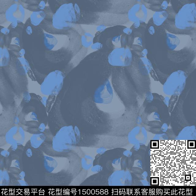 肌理男装抽象数码印花华亿平台下载（图片编号: 1500588） - 瓦栏（Walan）