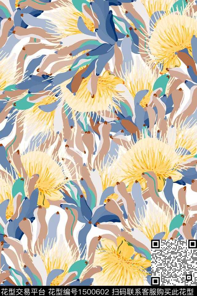 女装花卉大牌风数码印花华亿平台下载（图片编号: 1500602） - 瓦栏（Walan）