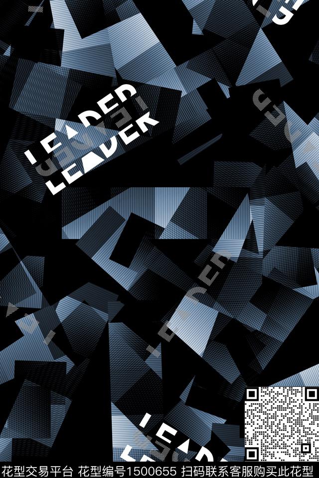 肌理字母男装数码印花华亿平台下载（图片编号: 1500655） - 瓦栏（Walan）