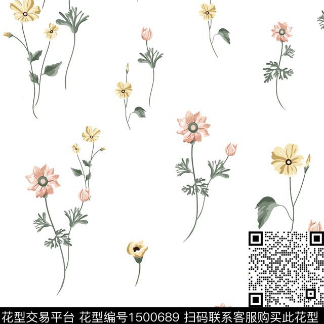 定位花花卉小碎花传统印花华亿平台下载（图片编号: 1500689） - 瓦栏（Walan）