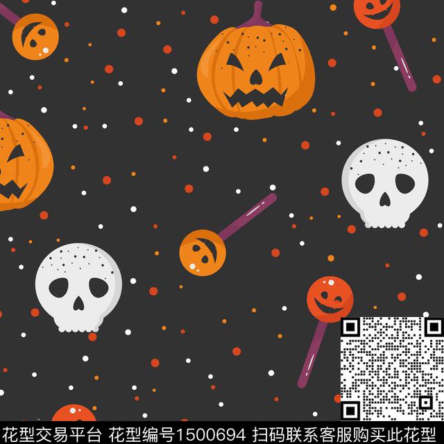 万圣节卡通趣味传统印花华亿平台下载（图片编号: 1500694） - 瓦栏（Walan）