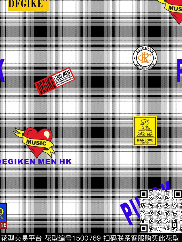 格子几何字母传统印花华亿平台下载（图片编号: 1500769） - 瓦栏（Walan）