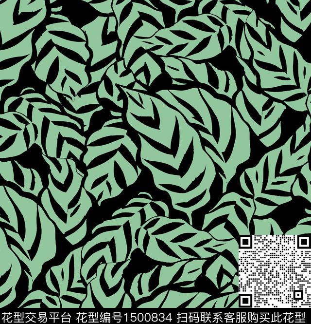 纹理绿植树叶虎皮兰传统印花华亿平台下载（图片编号: 1500834） - 瓦栏（Walan）