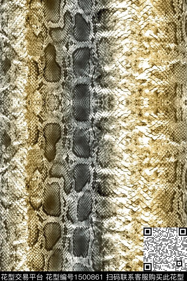蛇纹女装男装数码印花华亿平台下载（图片编号: 1500861） - 瓦栏（Walan）