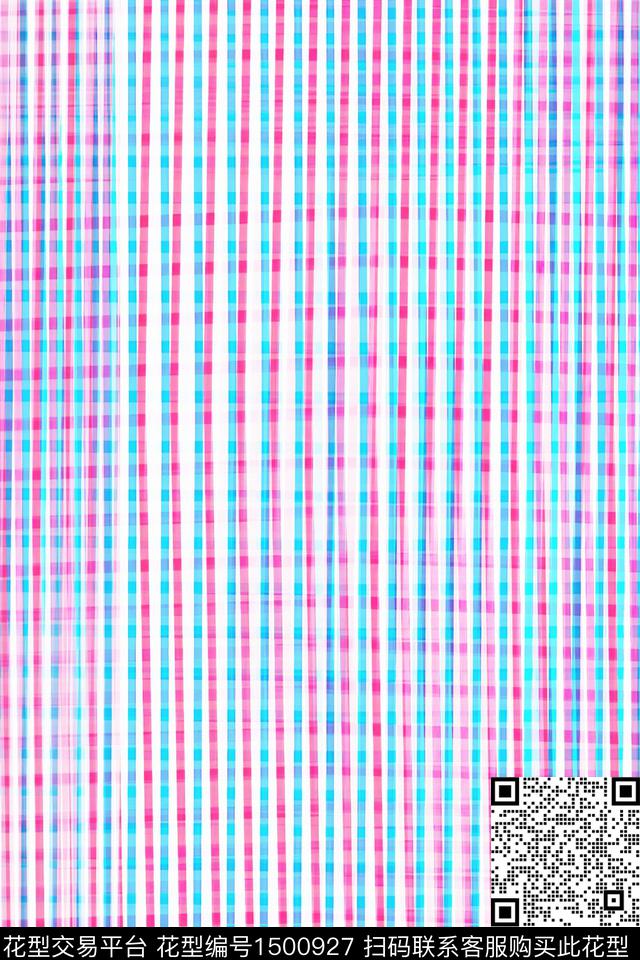 格子几何肌理数码印花华亿平台下载（图片编号: 1500927） - 瓦栏（Walan）